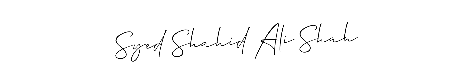 Design your own signature with our free online signature maker. With this signature software, you can create a handwritten (Allison_Script) signature for name Syed Shahid Ali Shah. Syed Shahid Ali Shah signature style 2 images and pictures png