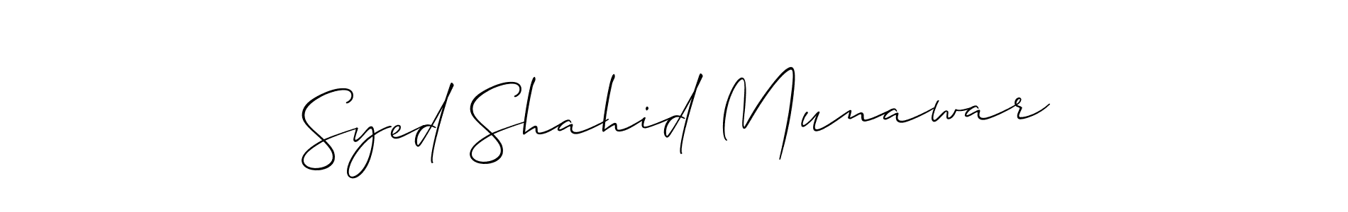 Once you've used our free online signature maker to create your best signature Allison_Script style, it's time to enjoy all of the benefits that Syed Shahid Munawar name signing documents. Syed Shahid Munawar signature style 2 images and pictures png