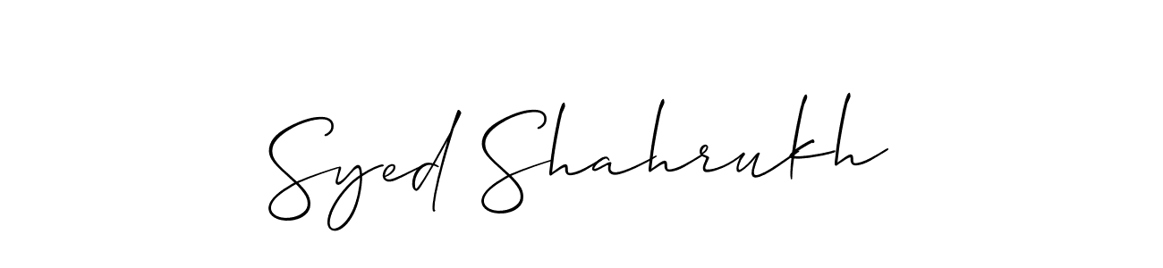 How to make Syed Shahrukh signature? Allison_Script is a professional autograph style. Create handwritten signature for Syed Shahrukh name. Syed Shahrukh signature style 2 images and pictures png