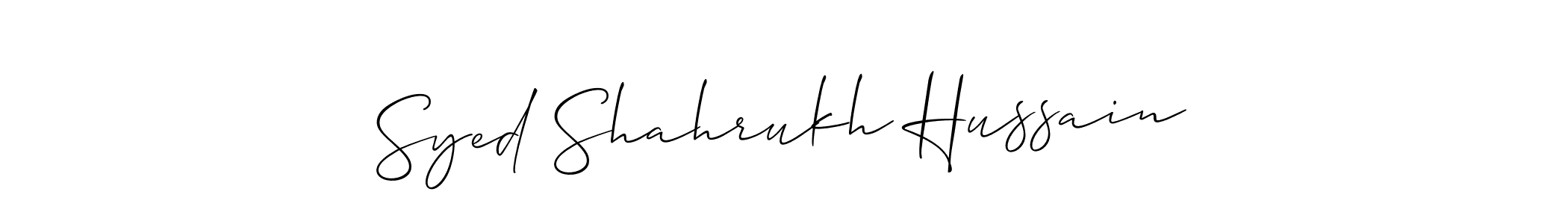 Design your own signature with our free online signature maker. With this signature software, you can create a handwritten (Allison_Script) signature for name Syed Shahrukh Hussain. Syed Shahrukh Hussain signature style 2 images and pictures png