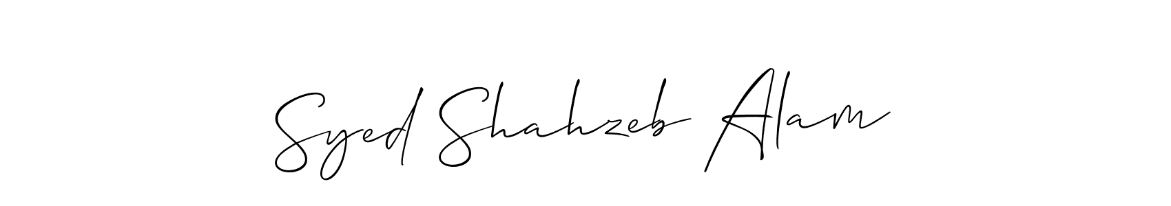 How to Draw Syed Shahzeb Alam signature style? Allison_Script is a latest design signature styles for name Syed Shahzeb Alam. Syed Shahzeb Alam signature style 2 images and pictures png
