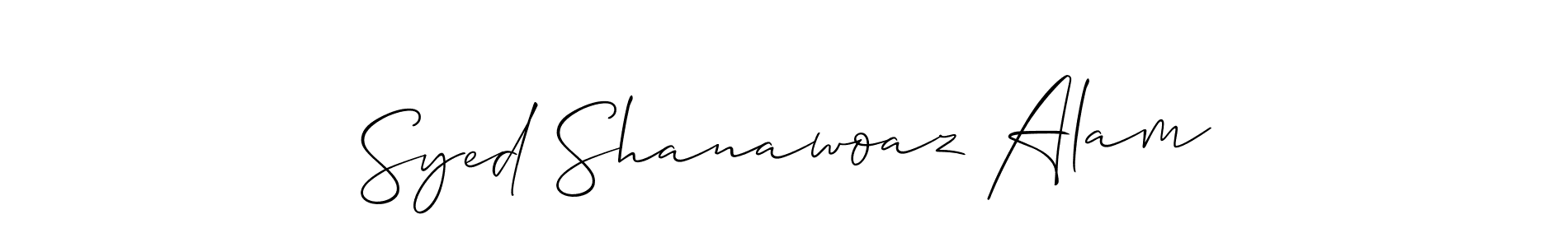 Create a beautiful signature design for name Syed Shanawoaz Alam. With this signature (Allison_Script) fonts, you can make a handwritten signature for free. Syed Shanawoaz Alam signature style 2 images and pictures png