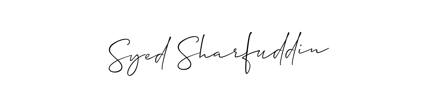 It looks lik you need a new signature style for name Syed Sharfuddin. Design unique handwritten (Allison_Script) signature with our free signature maker in just a few clicks. Syed Sharfuddin signature style 2 images and pictures png