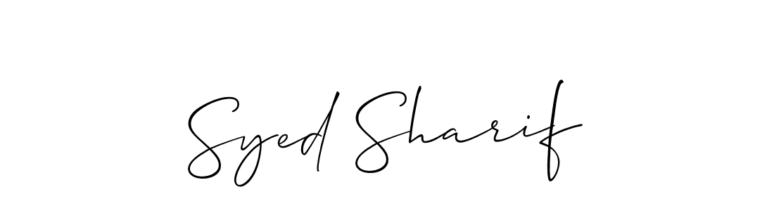 How to make Syed Sharif signature? Allison_Script is a professional autograph style. Create handwritten signature for Syed Sharif name. Syed Sharif signature style 2 images and pictures png