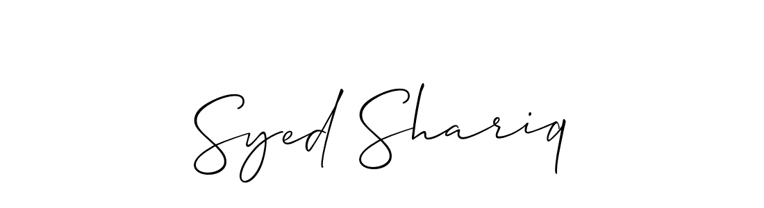 Also we have Syed Shariq name is the best signature style. Create professional handwritten signature collection using Allison_Script autograph style. Syed Shariq signature style 2 images and pictures png