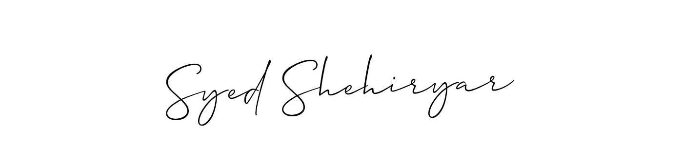 See photos of Syed Shehiryar official signature by Spectra . Check more albums & portfolios. Read reviews & check more about Allison_Script font. Syed Shehiryar signature style 2 images and pictures png