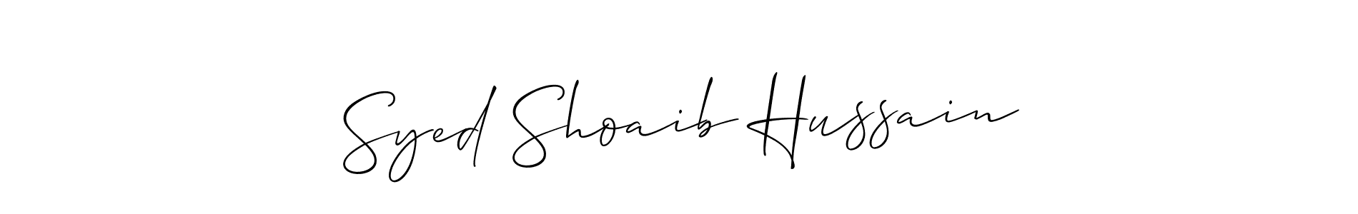 Similarly Allison_Script is the best handwritten signature design. Signature creator online .You can use it as an online autograph creator for name Syed Shoaib Hussain. Syed Shoaib Hussain signature style 2 images and pictures png