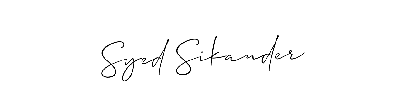 Once you've used our free online signature maker to create your best signature Allison_Script style, it's time to enjoy all of the benefits that Syed Sikander name signing documents. Syed Sikander signature style 2 images and pictures png