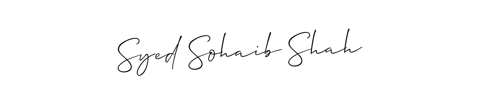 Create a beautiful signature design for name Syed Sohaib Shah. With this signature (Allison_Script) fonts, you can make a handwritten signature for free. Syed Sohaib Shah signature style 2 images and pictures png