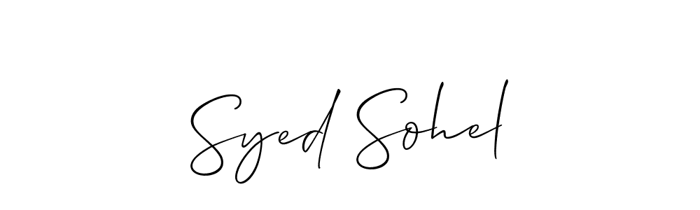if you are searching for the best signature style for your name Syed Sohel. so please give up your signature search. here we have designed multiple signature styles  using Allison_Script. Syed Sohel signature style 2 images and pictures png
