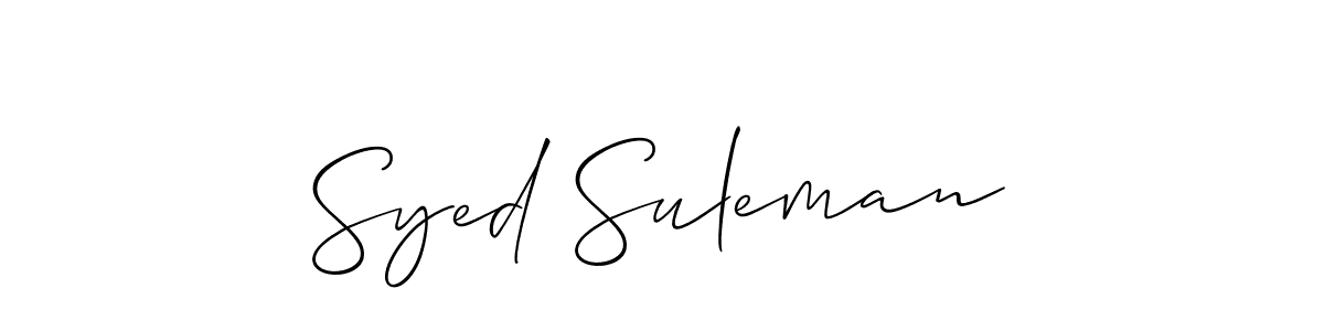 Syed Suleman stylish signature style. Best Handwritten Sign (Allison_Script) for my name. Handwritten Signature Collection Ideas for my name Syed Suleman. Syed Suleman signature style 2 images and pictures png