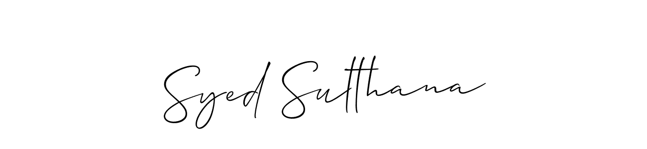 Make a beautiful signature design for name Syed Sulthana. With this signature (Allison_Script) style, you can create a handwritten signature for free. Syed Sulthana signature style 2 images and pictures png