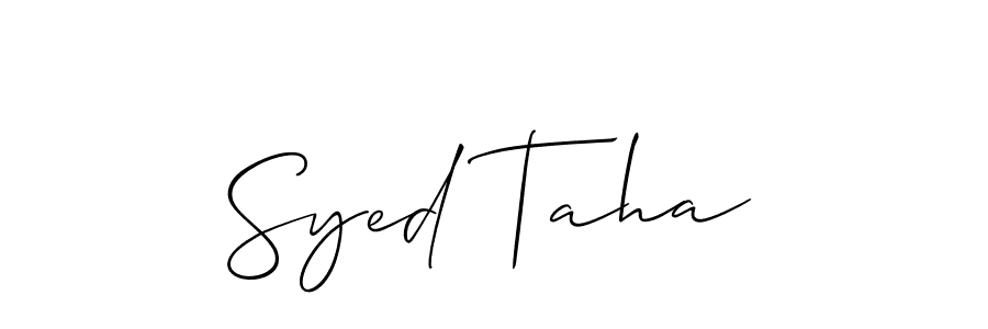 Allison_Script is a professional signature style that is perfect for those who want to add a touch of class to their signature. It is also a great choice for those who want to make their signature more unique. Get Syed Taha name to fancy signature for free. Syed Taha signature style 2 images and pictures png