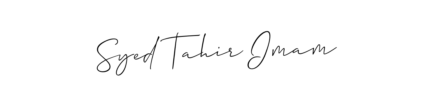 Syed Tahir Imam stylish signature style. Best Handwritten Sign (Allison_Script) for my name. Handwritten Signature Collection Ideas for my name Syed Tahir Imam. Syed Tahir Imam signature style 2 images and pictures png