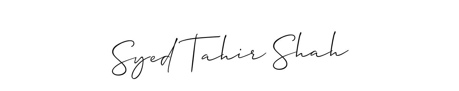 Use a signature maker to create a handwritten signature online. With this signature software, you can design (Allison_Script) your own signature for name Syed Tahir Shah. Syed Tahir Shah signature style 2 images and pictures png