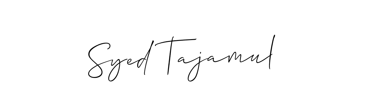 Make a beautiful signature design for name Syed Tajamul. With this signature (Allison_Script) style, you can create a handwritten signature for free. Syed Tajamul signature style 2 images and pictures png