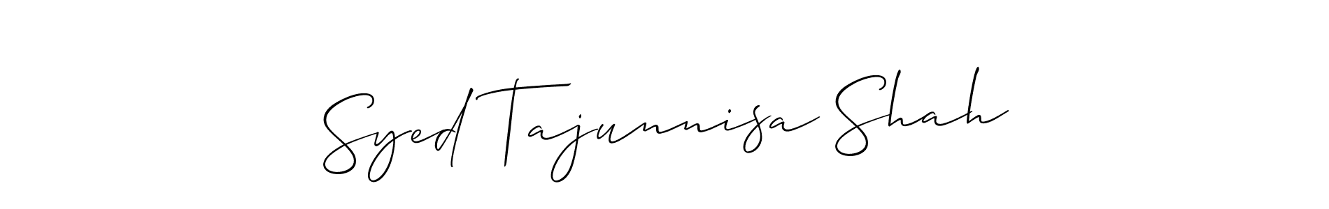 Here are the top 10 professional signature styles for the name Syed Tajunnisa Shah. These are the best autograph styles you can use for your name. Syed Tajunnisa Shah signature style 2 images and pictures png