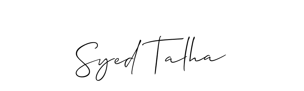 How to make Syed Talha signature? Allison_Script is a professional autograph style. Create handwritten signature for Syed Talha name. Syed Talha signature style 2 images and pictures png