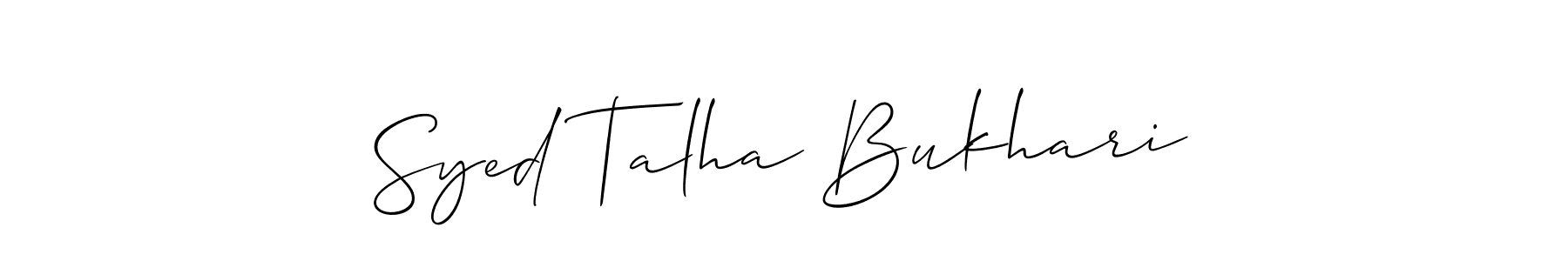 How to make Syed Talha Bukhari signature? Allison_Script is a professional autograph style. Create handwritten signature for Syed Talha Bukhari name. Syed Talha Bukhari signature style 2 images and pictures png