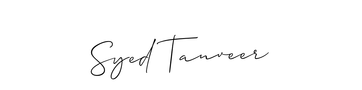 It looks lik you need a new signature style for name Syed Tanveer. Design unique handwritten (Allison_Script) signature with our free signature maker in just a few clicks. Syed Tanveer signature style 2 images and pictures png