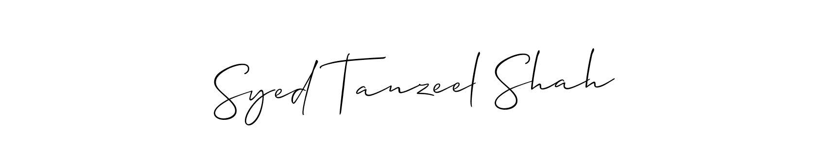 Also we have Syed Tanzeel Shah name is the best signature style. Create professional handwritten signature collection using Allison_Script autograph style. Syed Tanzeel Shah signature style 2 images and pictures png