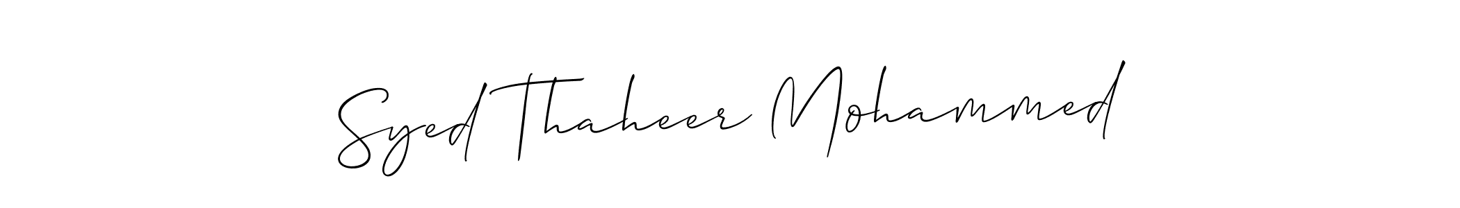 You should practise on your own different ways (Allison_Script) to write your name (Syed Thaheer Mohammed) in signature. don't let someone else do it for you. Syed Thaheer Mohammed signature style 2 images and pictures png