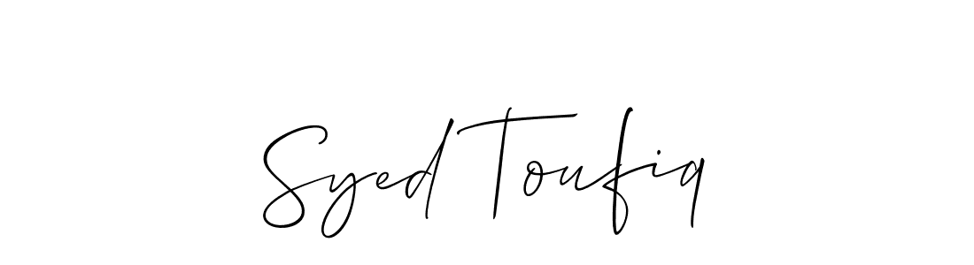 How to Draw Syed Toufiq signature style? Allison_Script is a latest design signature styles for name Syed Toufiq. Syed Toufiq signature style 2 images and pictures png