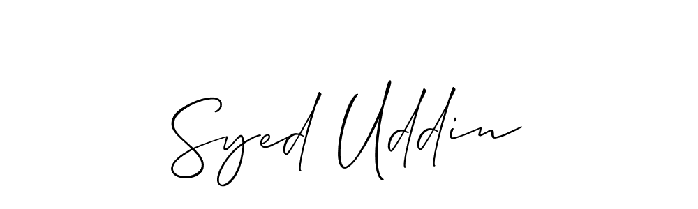 Use a signature maker to create a handwritten signature online. With this signature software, you can design (Allison_Script) your own signature for name Syed Uddin. Syed Uddin signature style 2 images and pictures png