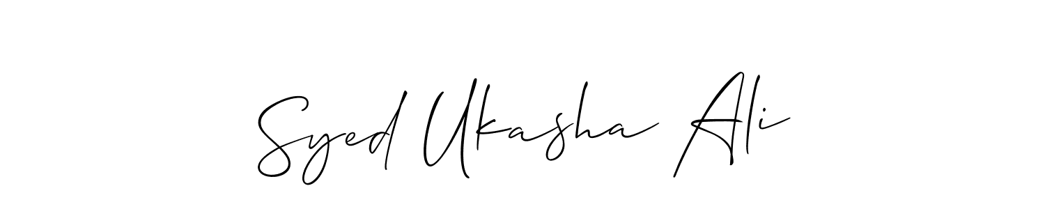 Make a beautiful signature design for name Syed Ukasha Ali. Use this online signature maker to create a handwritten signature for free. Syed Ukasha Ali signature style 2 images and pictures png