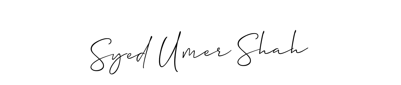 Also You can easily find your signature by using the search form. We will create Syed Umer Shah name handwritten signature images for you free of cost using Allison_Script sign style. Syed Umer Shah signature style 2 images and pictures png