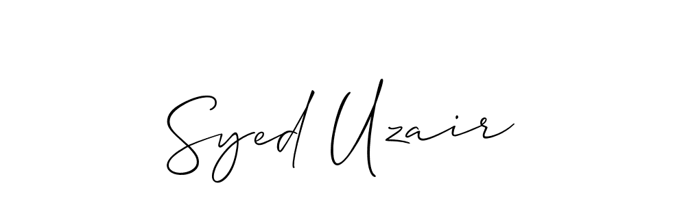 Make a beautiful signature design for name Syed Uzair. With this signature (Allison_Script) style, you can create a handwritten signature for free. Syed Uzair signature style 2 images and pictures png