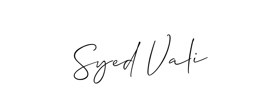 Allison_Script is a professional signature style that is perfect for those who want to add a touch of class to their signature. It is also a great choice for those who want to make their signature more unique. Get Syed Vali name to fancy signature for free. Syed Vali signature style 2 images and pictures png