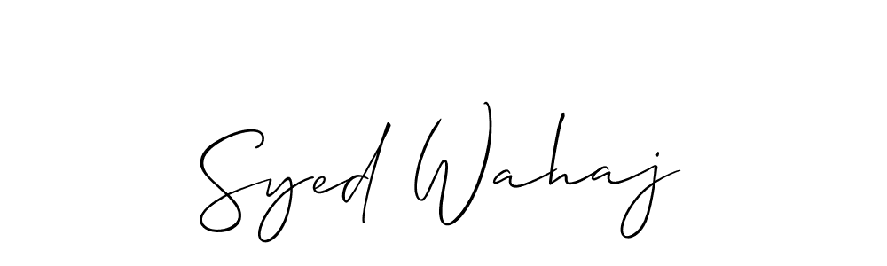 How to make Syed Wahaj signature? Allison_Script is a professional autograph style. Create handwritten signature for Syed Wahaj name. Syed Wahaj signature style 2 images and pictures png