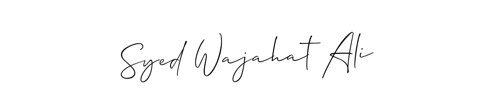 Make a short Syed Wajahat Ali signature style. Manage your documents anywhere anytime using Allison_Script. Create and add eSignatures, submit forms, share and send files easily. Syed Wajahat Ali signature style 2 images and pictures png