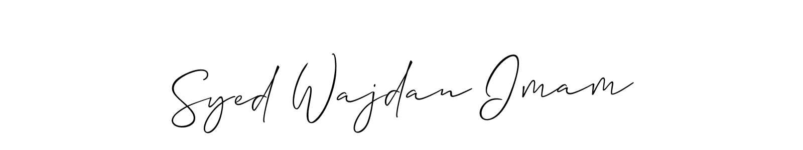 Syed Wajdan Imam stylish signature style. Best Handwritten Sign (Allison_Script) for my name. Handwritten Signature Collection Ideas for my name Syed Wajdan Imam. Syed Wajdan Imam signature style 2 images and pictures png