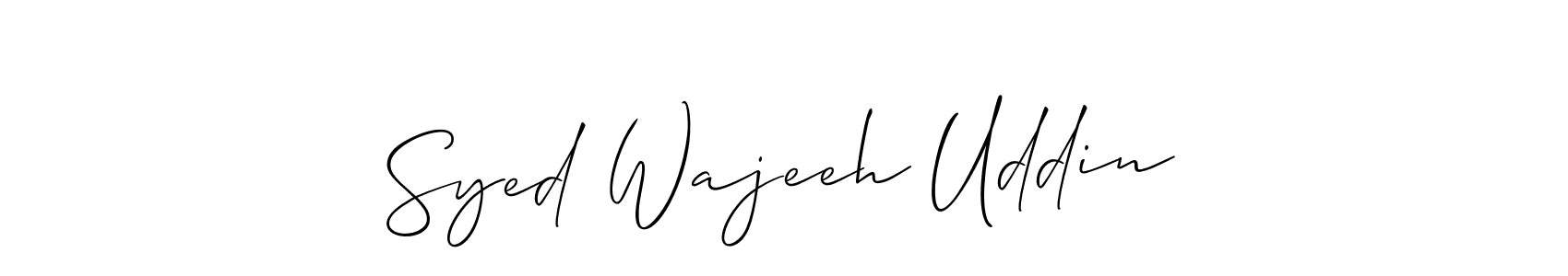 You should practise on your own different ways (Allison_Script) to write your name (Syed Wajeeh Uddin) in signature. don't let someone else do it for you. Syed Wajeeh Uddin signature style 2 images and pictures png