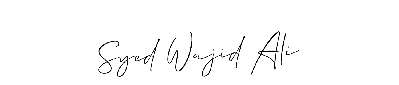 How to Draw Syed Wajid Ali signature style? Allison_Script is a latest design signature styles for name Syed Wajid Ali. Syed Wajid Ali signature style 2 images and pictures png