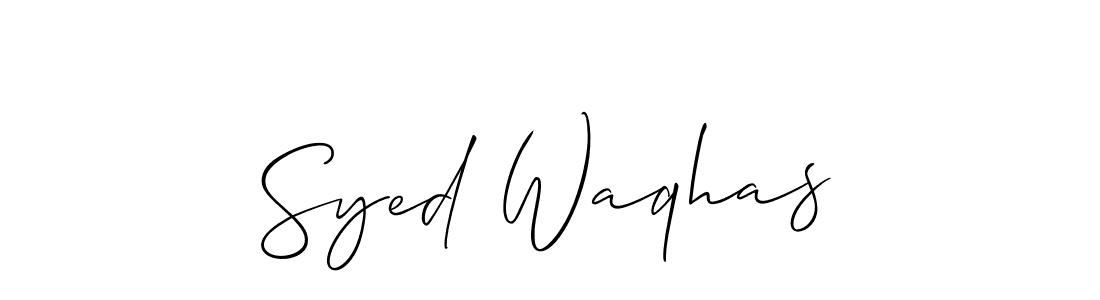 How to make Syed Waqhas signature? Allison_Script is a professional autograph style. Create handwritten signature for Syed Waqhas name. Syed Waqhas signature style 2 images and pictures png