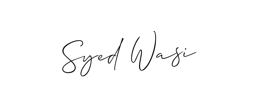 Syed Wasi stylish signature style. Best Handwritten Sign (Allison_Script) for my name. Handwritten Signature Collection Ideas for my name Syed Wasi. Syed Wasi signature style 2 images and pictures png