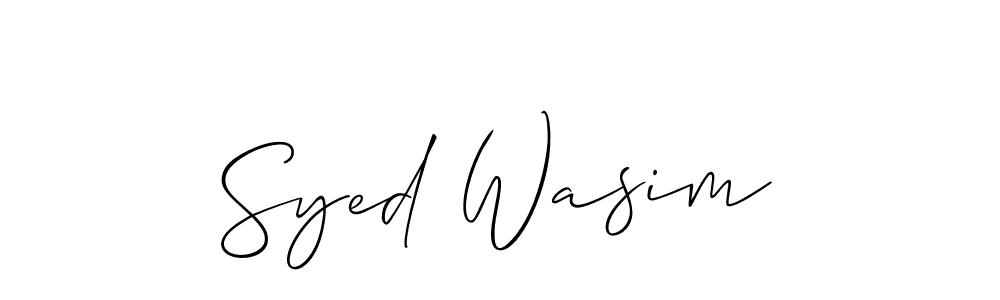 Similarly Allison_Script is the best handwritten signature design. Signature creator online .You can use it as an online autograph creator for name Syed Wasim. Syed Wasim signature style 2 images and pictures png