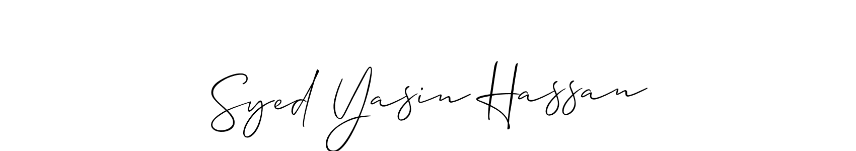 You should practise on your own different ways (Allison_Script) to write your name (Syed Yasin Hassan) in signature. don't let someone else do it for you. Syed Yasin Hassan signature style 2 images and pictures png