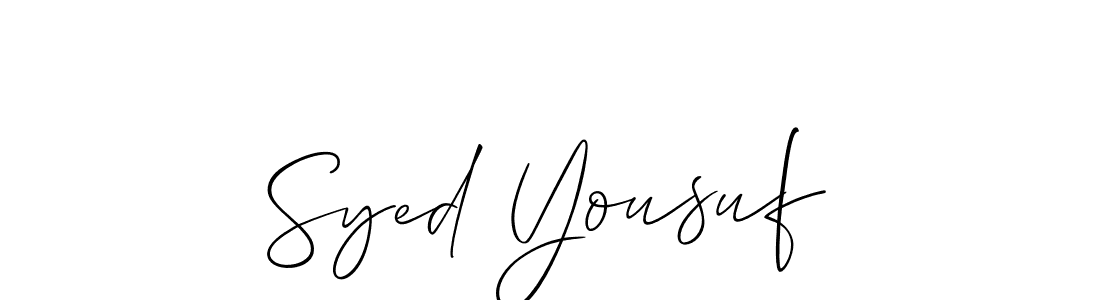 How to Draw Syed Yousuf signature style? Allison_Script is a latest design signature styles for name Syed Yousuf. Syed Yousuf signature style 2 images and pictures png