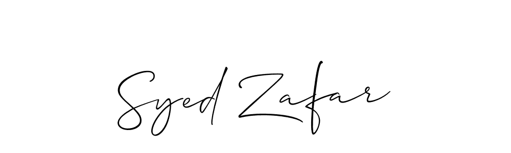 Also You can easily find your signature by using the search form. We will create Syed Zafar name handwritten signature images for you free of cost using Allison_Script sign style. Syed Zafar signature style 2 images and pictures png