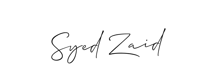 Best and Professional Signature Style for Syed Zaid. Allison_Script Best Signature Style Collection. Syed Zaid signature style 2 images and pictures png