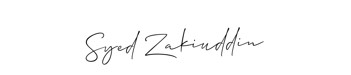 How to make Syed Zakiuddin signature? Allison_Script is a professional autograph style. Create handwritten signature for Syed Zakiuddin name. Syed Zakiuddin signature style 2 images and pictures png