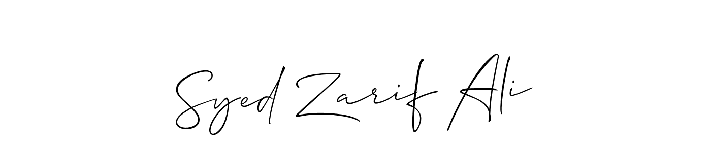 if you are searching for the best signature style for your name Syed Zarif Ali. so please give up your signature search. here we have designed multiple signature styles  using Allison_Script. Syed Zarif Ali signature style 2 images and pictures png