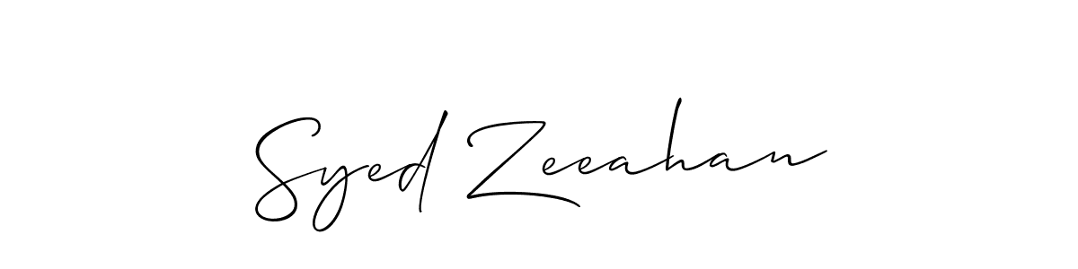 How to Draw Syed Zeeahan signature style? Allison_Script is a latest design signature styles for name Syed Zeeahan. Syed Zeeahan signature style 2 images and pictures png