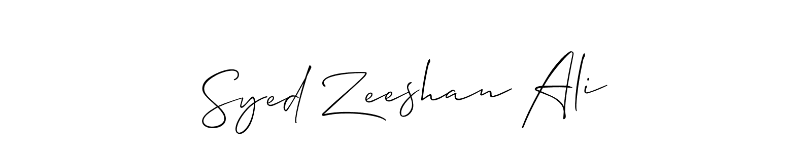 Also we have Syed Zeeshan Ali name is the best signature style. Create professional handwritten signature collection using Allison_Script autograph style. Syed Zeeshan Ali signature style 2 images and pictures png