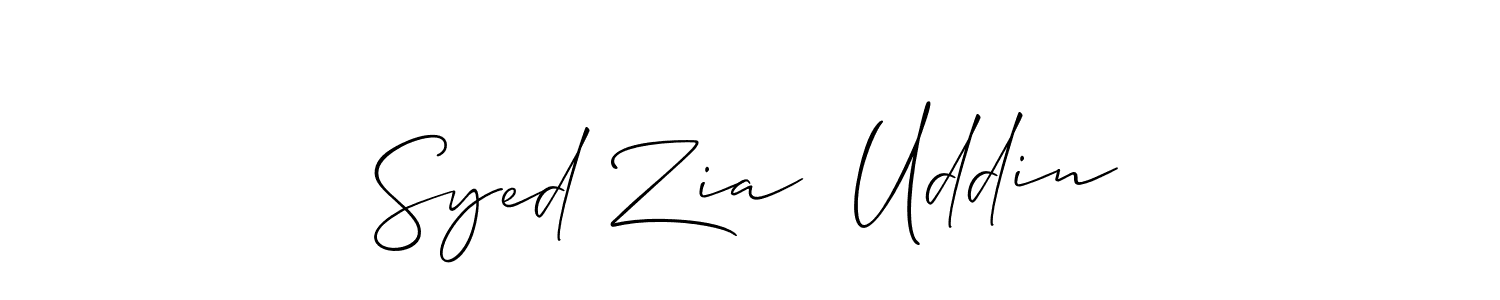 You should practise on your own different ways (Allison_Script) to write your name (Syed Zia  Uddin) in signature. don't let someone else do it for you. Syed Zia  Uddin signature style 2 images and pictures png