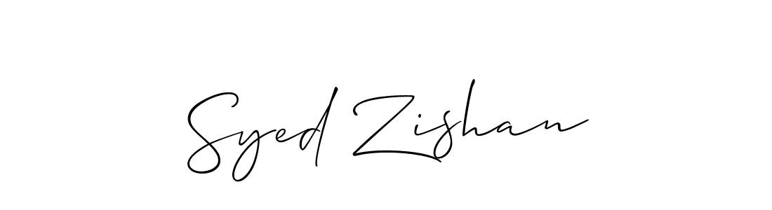 You should practise on your own different ways (Allison_Script) to write your name (Syed Zishan) in signature. don't let someone else do it for you. Syed Zishan signature style 2 images and pictures png